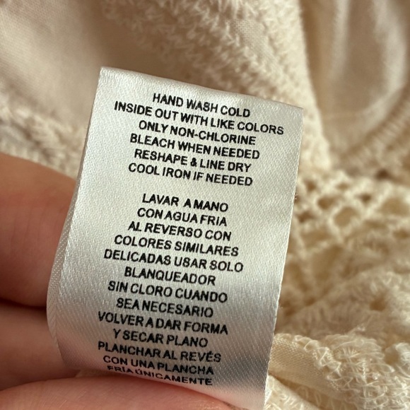 Democracy Women's Crochet Cotton Peplum Top S - Picture 11 of 11